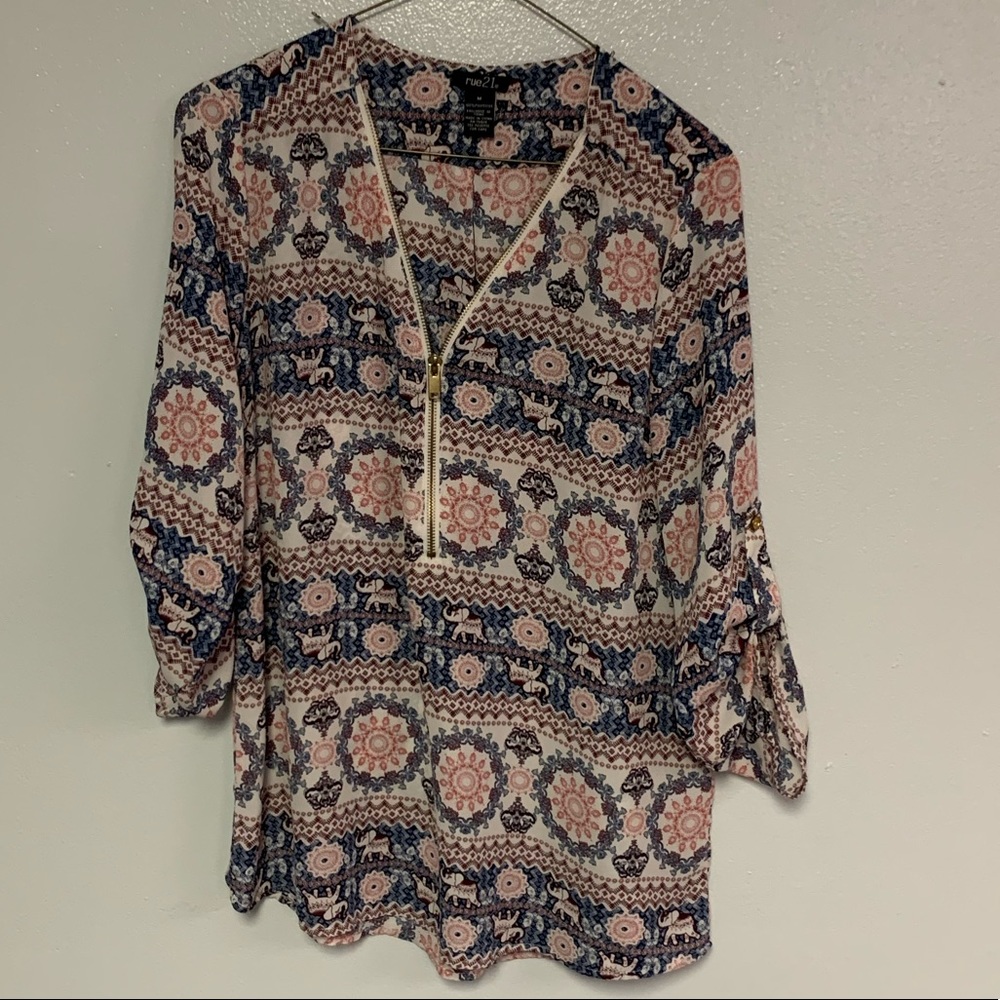 Elephant print blouse
